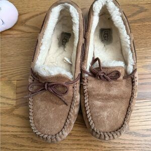 UGG Brown Suede Moccasin Slippers